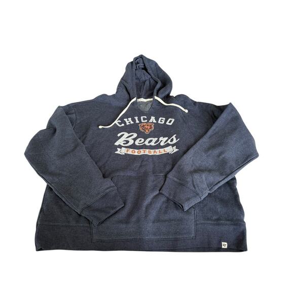 '47 Women’s Atlas Blue Chicago Bears Football Pullover Hoodie Size XL - Picture 3 of 7